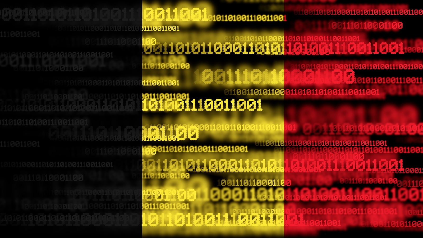 Flag,Of,Belgium,On,Binary,Code.,Modern,Technology,Concept. Belgio Cyberattacco