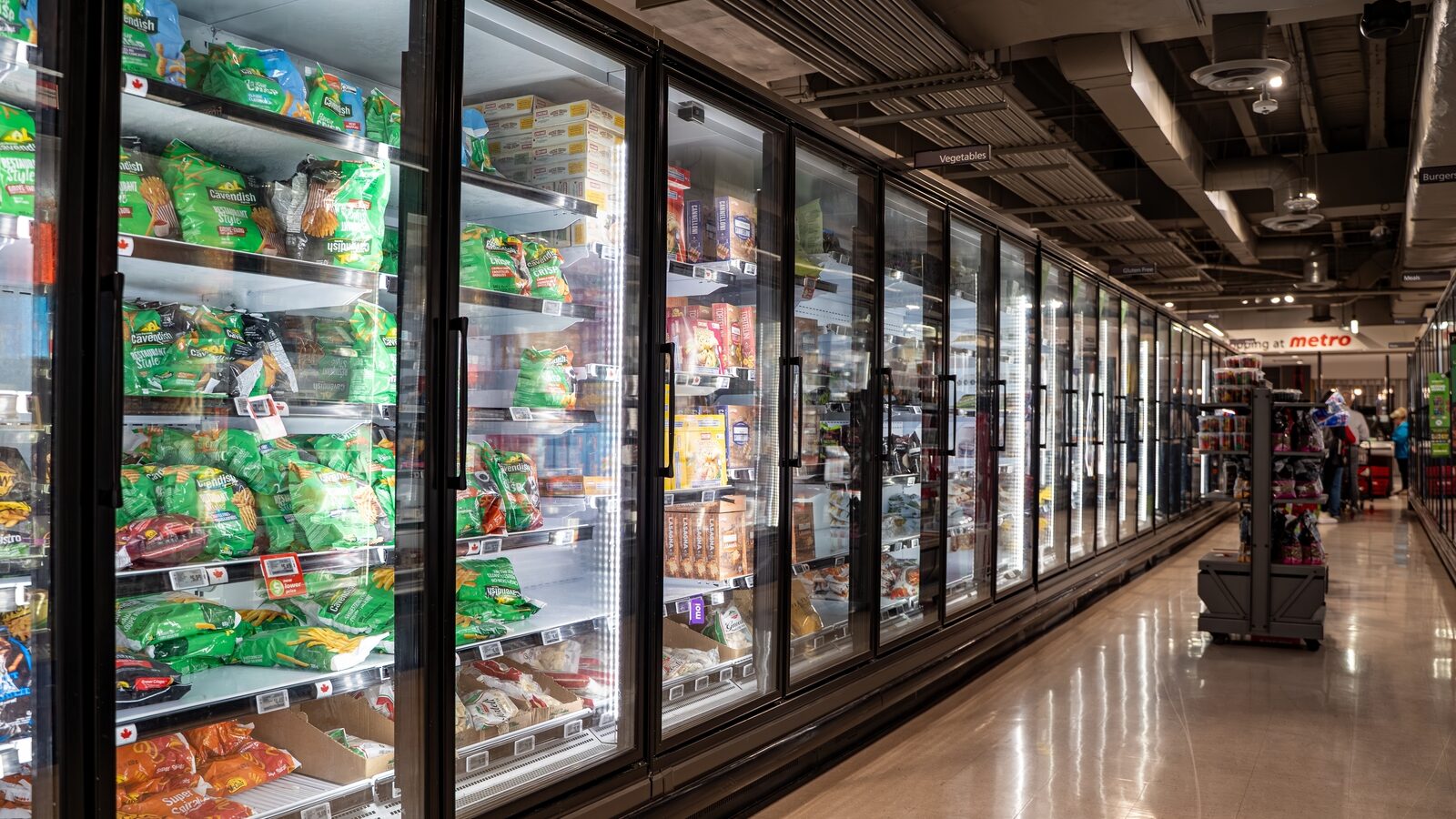 View,Of,Frozen,Food,Products,In,Supermarket,Freezer,Aisle.,Toronto,
