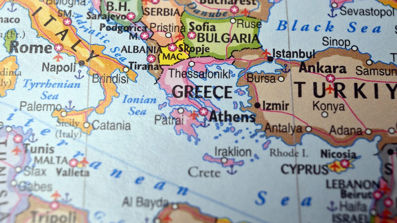 Greece,Close,Up,Bokeh,World,Map,Macro,Defocused,Geographic,Images Europa Cipro