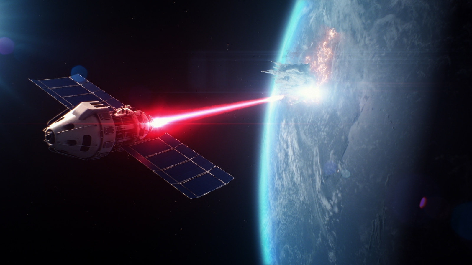 3d,Animation,Of,Satellite,Attacking,Earth,Planet,With,Laser,Weapon Attività Starlink